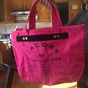 Marc Jacobs fluorescent pink tote